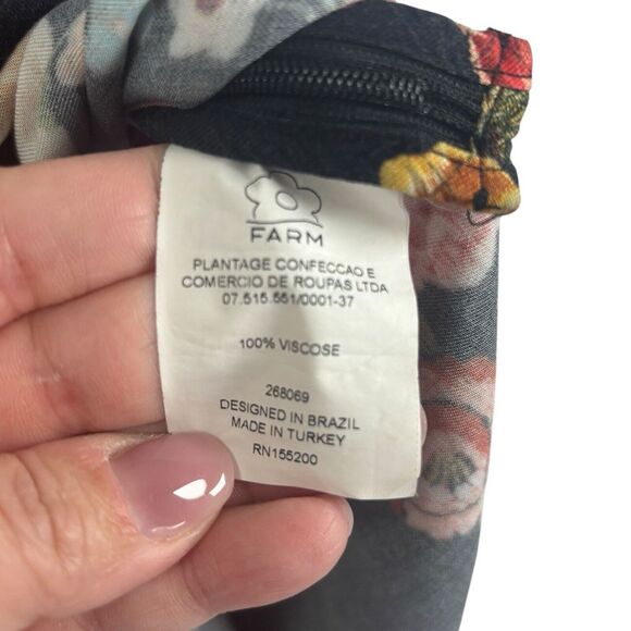 Farm Rio Anthropologie Maxi Skirt Y2K Boho Art Floral Ruffled Asymmetrical Sz XL - Picture 11 of 13